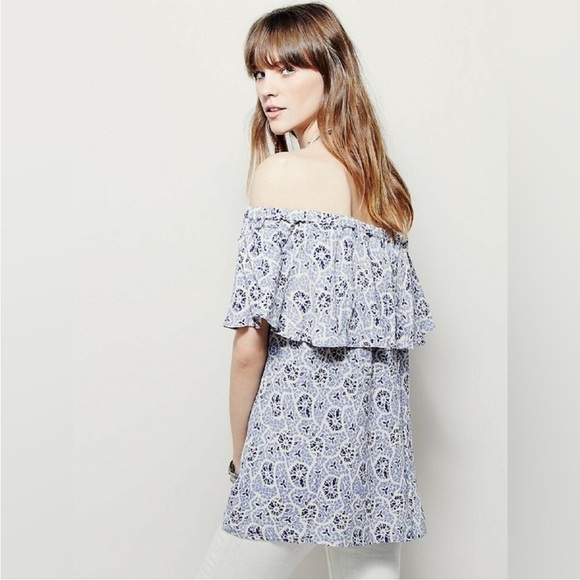 Free People Casablanca Nights Off-Shoulder Top - Picture 1 of 8